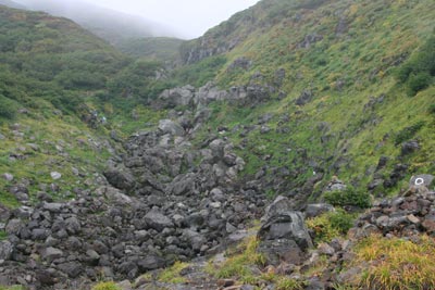 氷の薬師手前のゴーロ地帯の写真