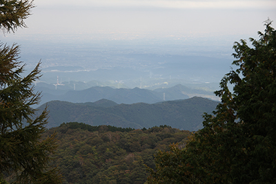 赤杭尾根から見た都心方面の写真