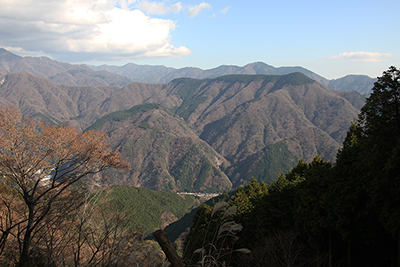 伊勢沢の頭から塔ノ岳方面の写真