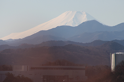 天覧山から見た富士山の写真