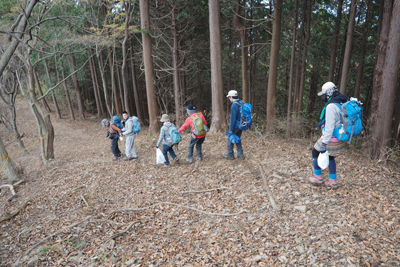 Iさんが撮影した山頂から下山中の写真